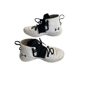 Under Armour  SC Hightop Basketball Shoes, Color White‎ & Black Youth Size 3